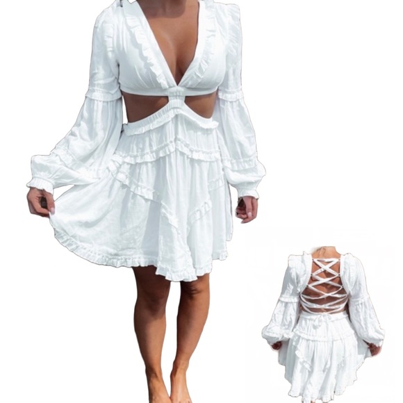 Peach Love California Dresses & Skirts - Peach Love California White Dress Size Large NWT